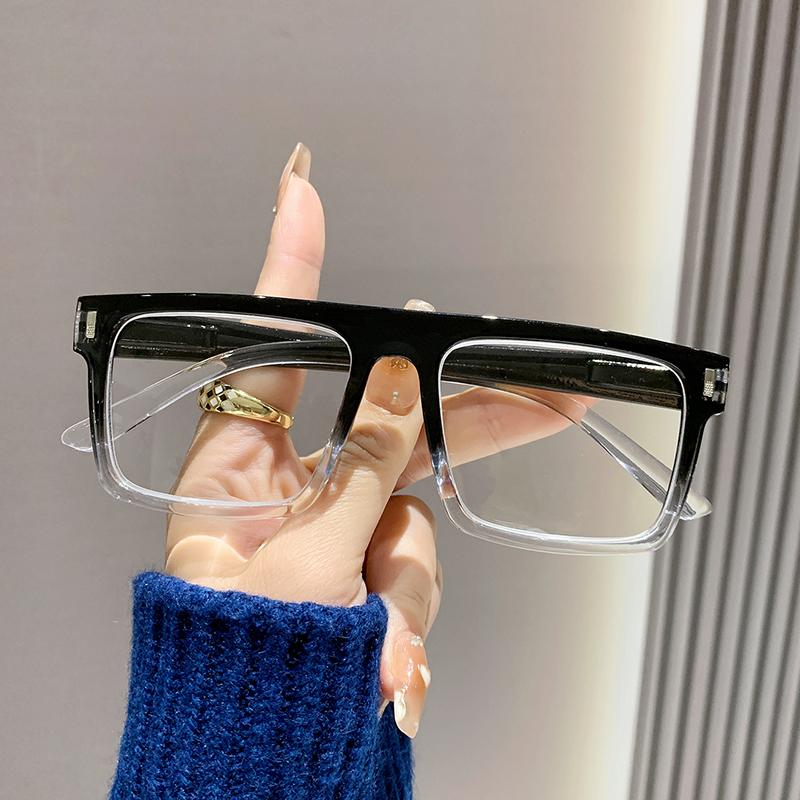 New Style Square Frame Big Face Slimming Reading Glasses Trendy Rice Nail Reading Glasses