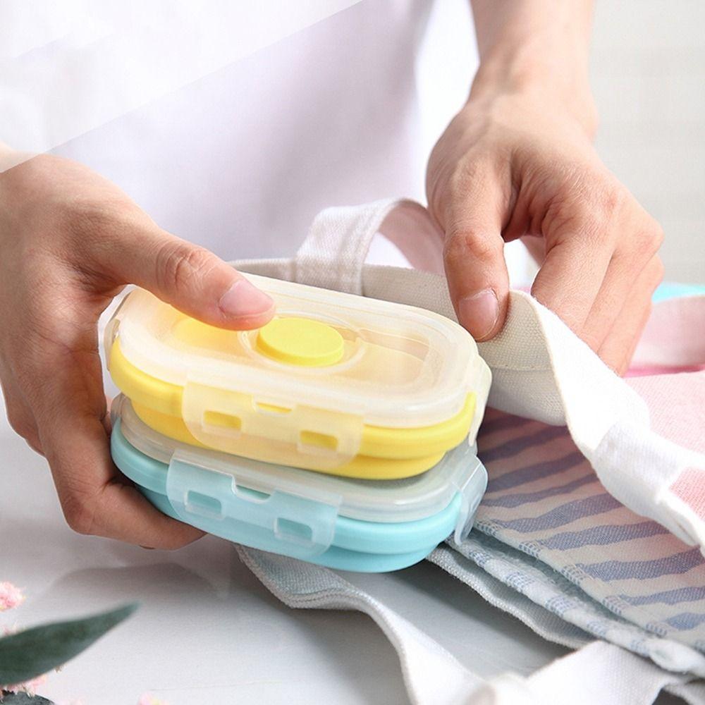 4Pcs Collapsible Food Fresh-Keeping Box 150ml Refrigerator Organizer  Kitchen