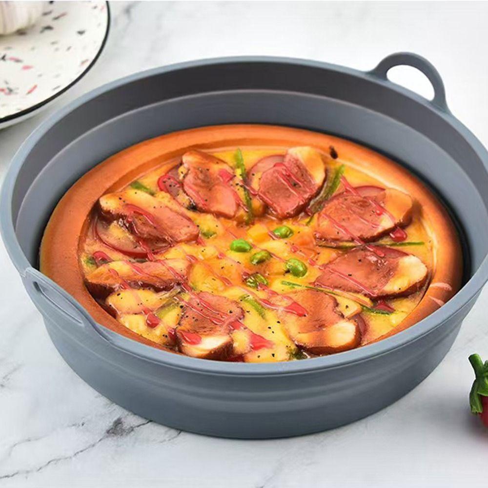 Silicone Air Fryer Silicone Liner Square Round Foldable Air Fryer Mat Multi-Purpose Multicolor Air Fryer Baking Tray