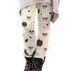 Women's Halloween Printed Stretchy Leggings Pants for Cozy Casual Home Wear