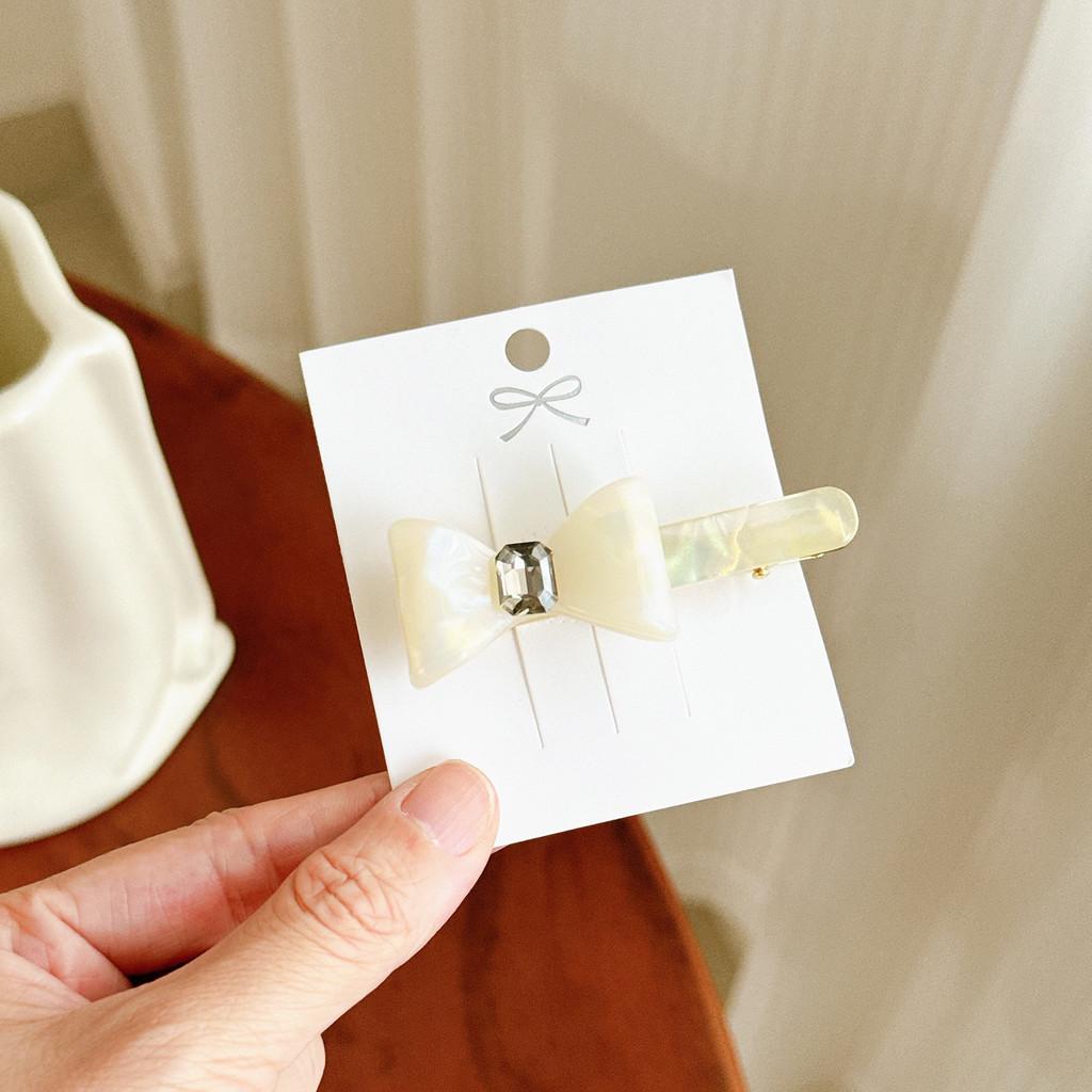 Chic Retro Style Acetate Bow Hair Tie And Versatile Duckbill Clips In Multiple Colors