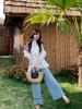 Plus Size Women's French Korean Style Loose Sweet Shirt