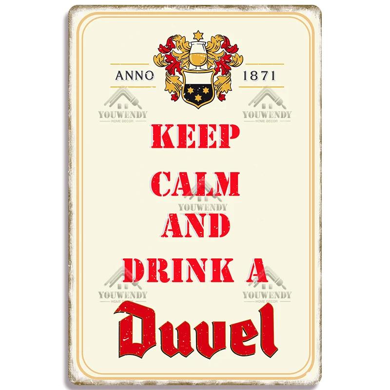 Metal Tin Sign Poster for Pub Bar Man Cave Club Wall Decoration Vintage Belgium Beer Brand Decorative Plaque Xcm