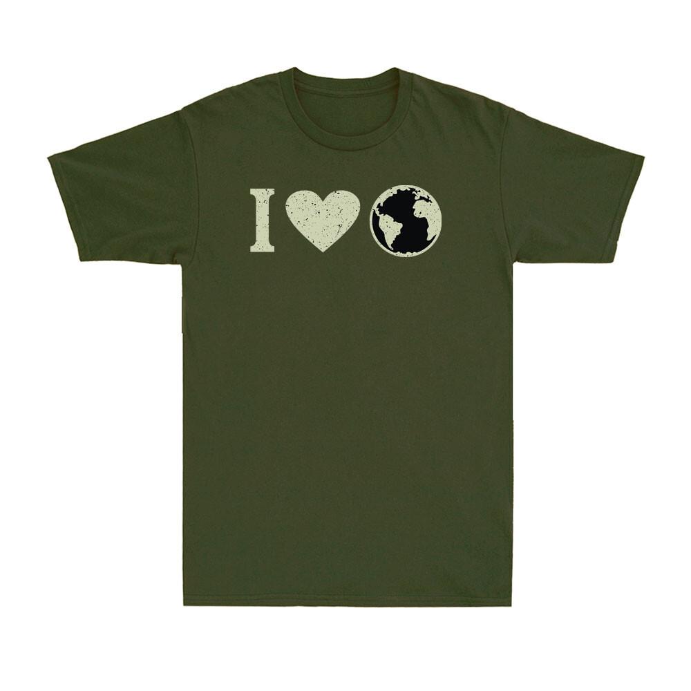 I Heart The Earth Funny Cool Earth Day Nature Lovers Gift Vintage Men s T-Shirt S