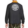 Nike SB Logo Print Fleece-Lined Warm Corduroy Collar Colorblock Skateboard Jacket Men Jackets Black CK5447-010