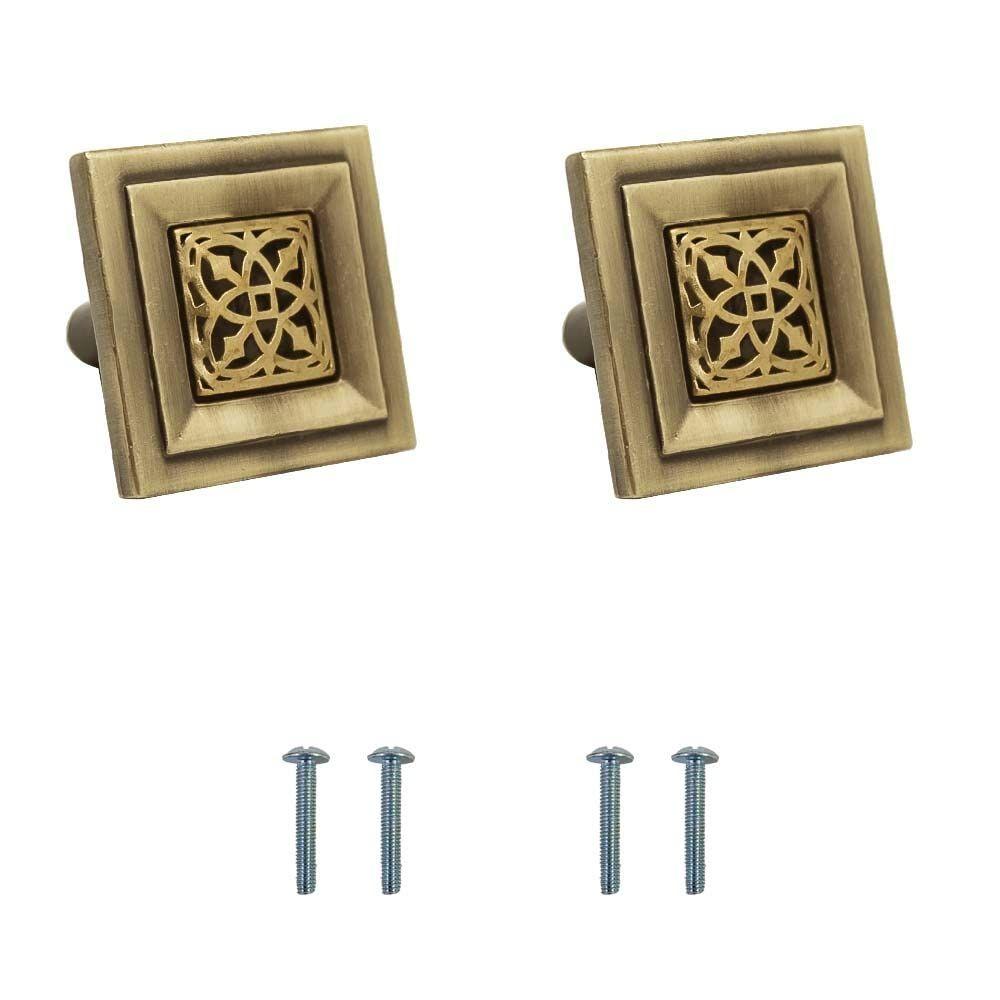 Antique Brass Cabinet Knob/Wardrobe Door Knobs/Cupboard Drawer Pull Handle/Kitchen Drawer Knob (Knob Antique, 10 Pcs)