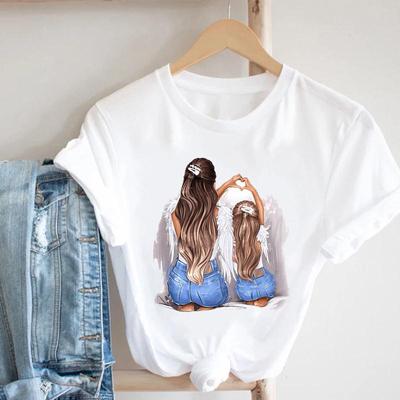Short Sleeve Watercolor Mom Mother Mama 90s Women Clothing Casual Print Tee Top Summer Fashion Tshirt Lady Female Graphic T-shirt