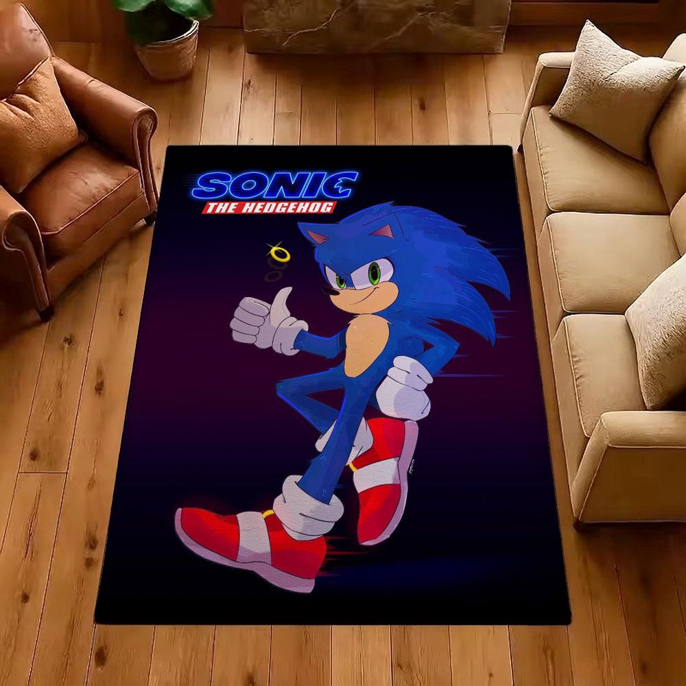 Sonic Hedgehog Carpet Bath Mat Fluffy Rug Soft Foot Mat Under Desk Mat Living Room Rug Pet Friendly