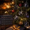 Christmas Advent Calendar with Ornaments - Countdown Gift in Acrylic Display Box for Holiday Decoration