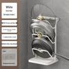 Wall-Mounted Multi-Functional Storage Rack: Cutting Board, Lid, Knife, Spoon, Chopstick Holder - No-Drill Installation.