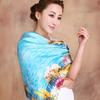 Hot Design 110*110cm 100% Silk Big Square Silk Scarves Fashion Floral Printed Shawl Sale Women Genuine Natural Silk Scarf Shawl