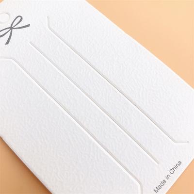 50Pcs White Hairpin Card Trinket Packaging Hair Display Cardboard Hair Clip