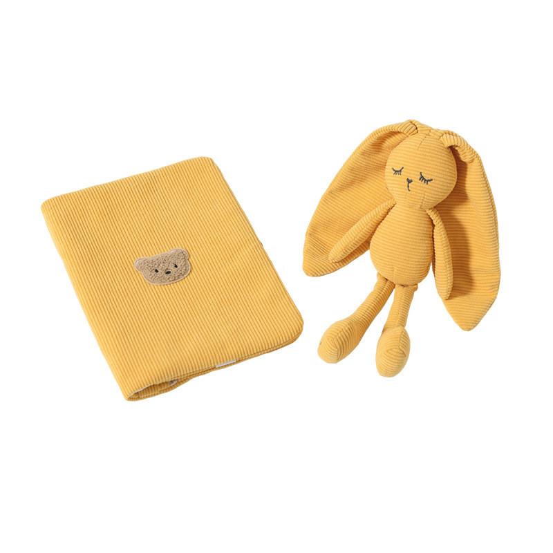 Baby Plush Comforter And Storage Set With Soft Cuddle Toys For Newborns