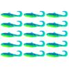 15Pcs 5.5CM/2G Curly Tail Soft Fishing Bait with Glitter Colorful PVC Realistic Bionic Artificial Lure Saltwater Freshwater Fishing Accessories