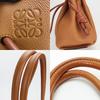 Used LOEWE Tote Bag Flamenco knots leather Camel Brown anagram