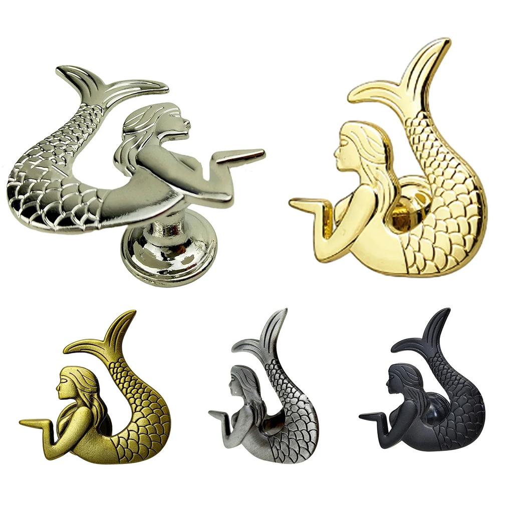 Retro Möbelgriff Schubladenknopf Schranktürgriff Möbelbeschläge Meerjungfrau-förmig Schrank Kleiderschrank Antike Zuggriffe