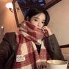 Japanese retro atmosphere imitation cashmere scarf women's autumn and winter warm versatile long shawl temperament plaid scarf