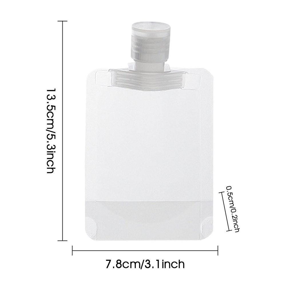 30/50/100ML Squeeze Pouches Refillable Empty Portable Squeeze Shampoo Conditioner Travel Bottles Travel Accessories