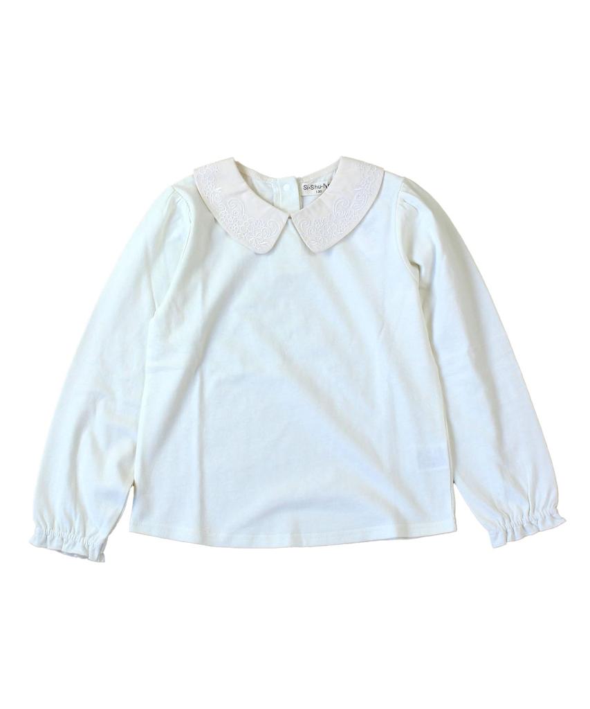 C.S.N.N. Classic 31331004 Formal Ruffle Collar Long T-Shirt for Girls