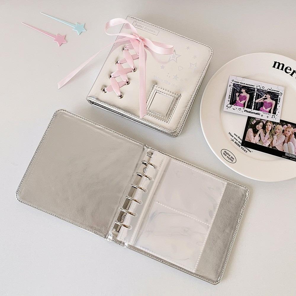 Balletcore Loose Leaf Photo Album Cover Bow Photocard Cover Soft A5/A7 Binder Notebook Cover  Study