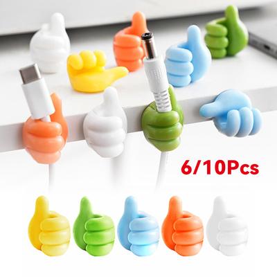 Silikon Daumen Wand Haken Kabel Management Draht USB Organizer Clips Wand Haken Aufhänger Lagerung Halter Für Küche Bad Hause