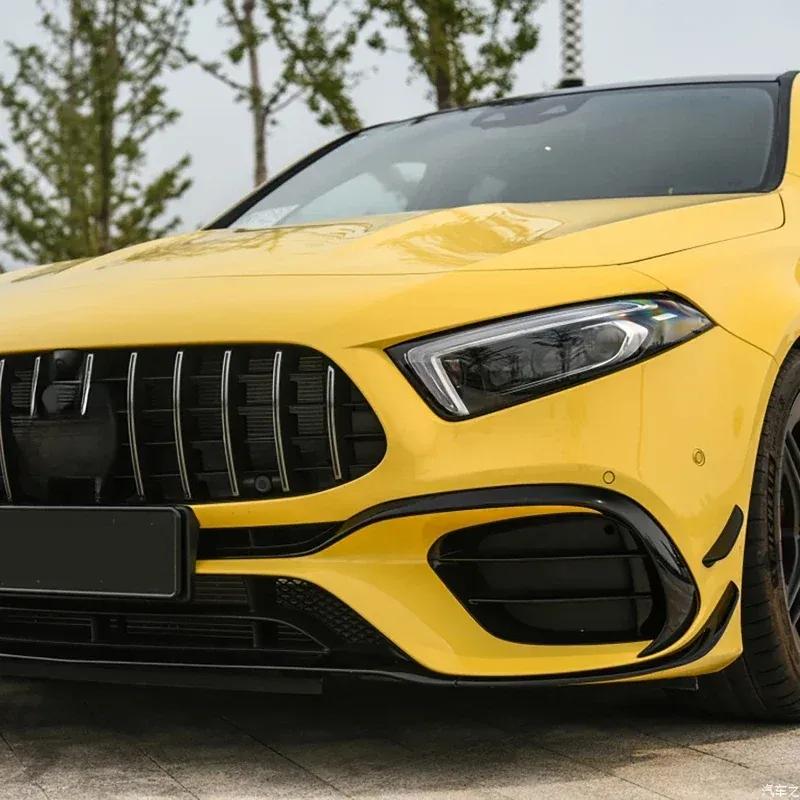 Set da 5 pezzi Spoiler Labbra Sottoparaurti Anteriore Lama Inferiore Splitter per Mercedes Benz Classe A W177 A45 AMG 2019-2021