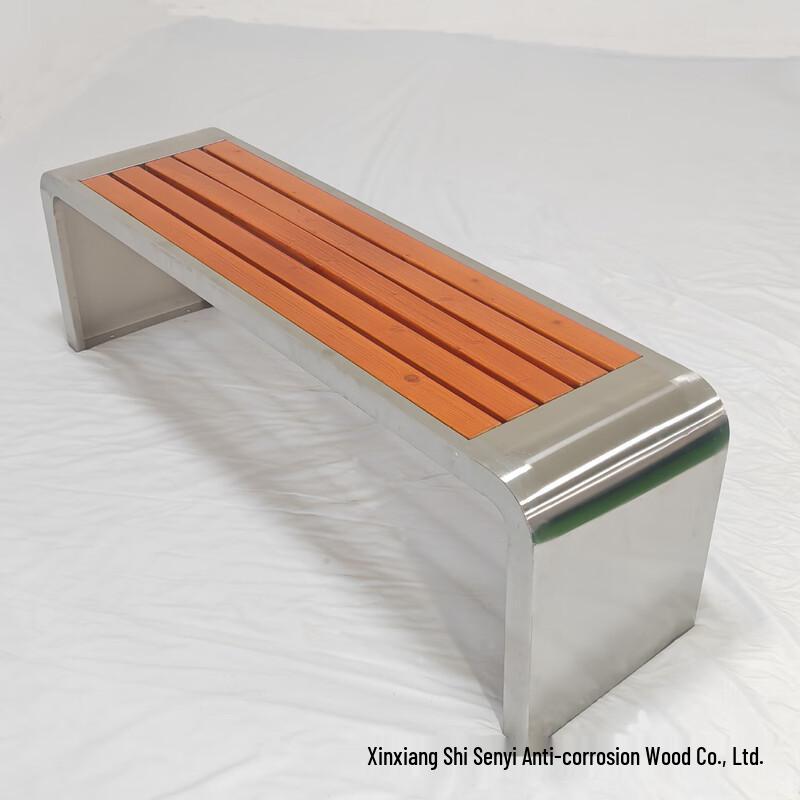 WEZHO Stainless Steel Outdoor Park Bench