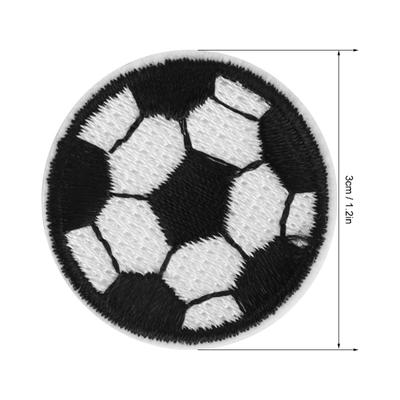 100 Peças Patches Bordados de Bola de Futebol DIY Decoração de Roupa Adesivos de Tecido de Futebol 3cm