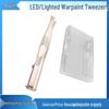 Lighted Stainless Steel Eyebrow Tweezers & Trimmer – Luminous Arrow Beauty Tool