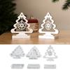 Silicone Snowflake Tree Christmas Molds Heat Resistant Easy Demolding For Handmade Candle Soap Holiday Decoration Baking