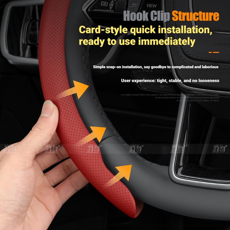 For TOYOTA Crown CHR Yaris Corolla Auris Rav4 Prius Camry raize Prado Car snap-on Leathe steering wheel cover Auto Accessories