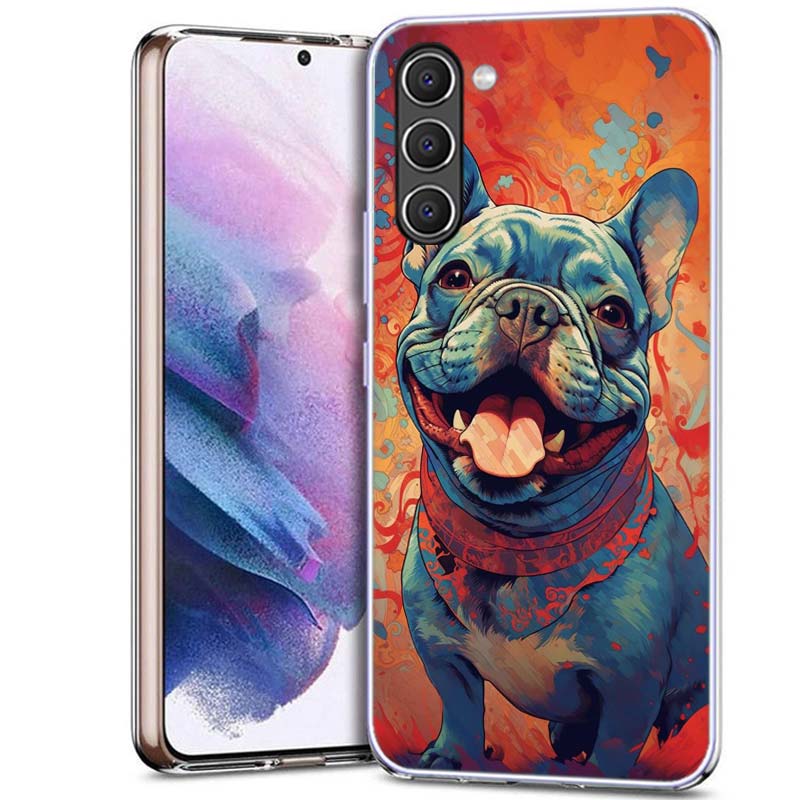 French Bulldog Dog Pug Phone Case for Samsung A54 A14 A24 A34 A17 A37 A57 A55 A35 A25 A15 A13 A23 A33 A53 A07 A05S A04S A03 A73