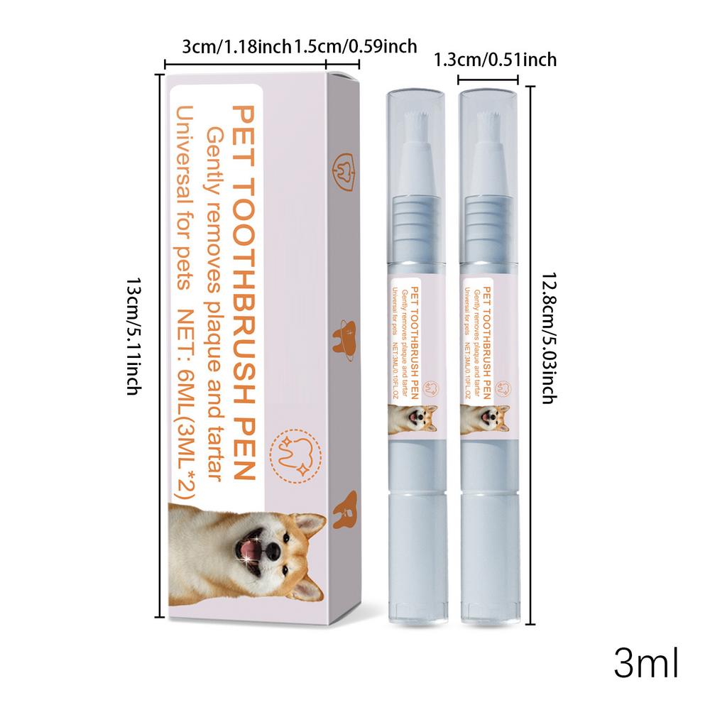

2Pcs Pet Dental Pen Dog Toothbrush Pen Fresh Breath Tooth Whitening Tartar Remover Cat Oral Care Beauty Teeth Cleaning Tools