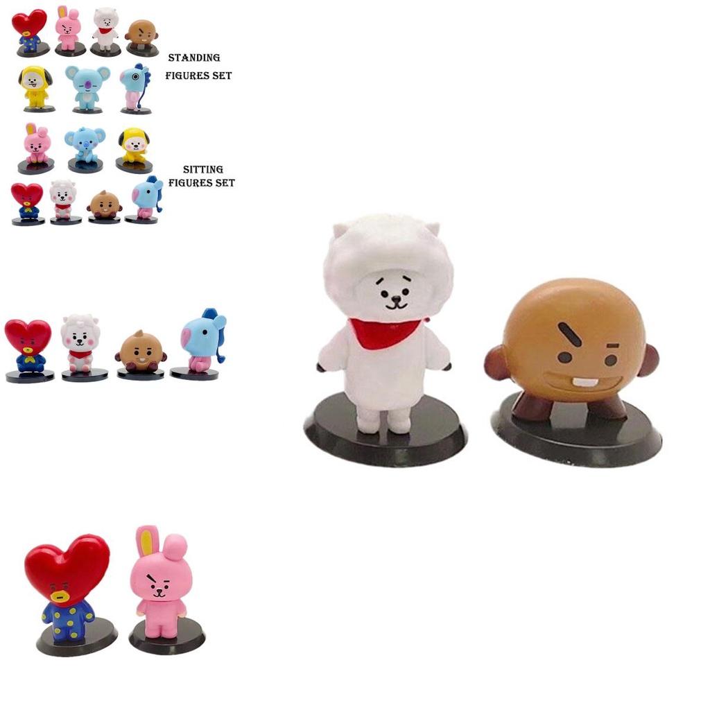 BTS BT21 7-teiliges Set Babyphone-Figuren, Ornamente, Tortenaufsatz, Spielzeug, Geschenk