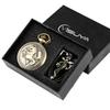 Fullmetal Alchemist Silver/Bronze Pocket Watch Pendant Men's Quartz Pocket Watch Japan Anime Necklace Clock High Grade Gifts Set