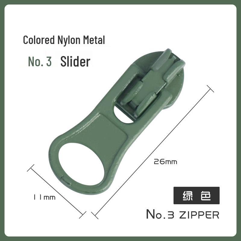 Nylon- und Metall-Reißverschlussanhänger für Jacken und Taschen (Nein. 3 & Nein. 5)