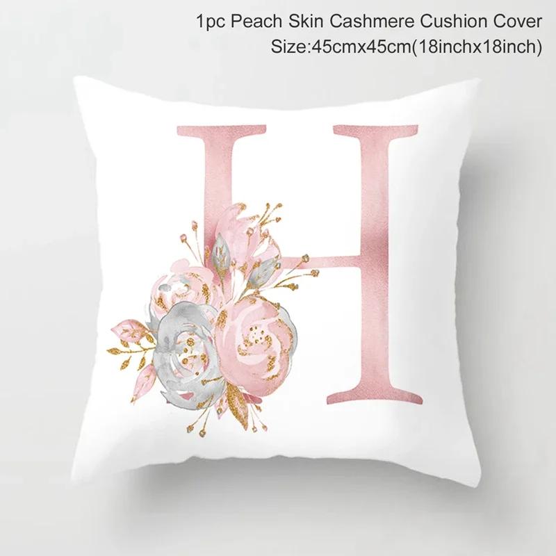 45X45Cm Pink Letter Cushion Pillowcase Decorative Sofa 40X40Cm Pillow Cases Autumn Decoration