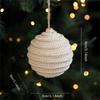 Christmas Tree Decoration Natural Fiber Twine Braided Foam Ball Holiday Hanging Ornament For Mantels Window Wall Display