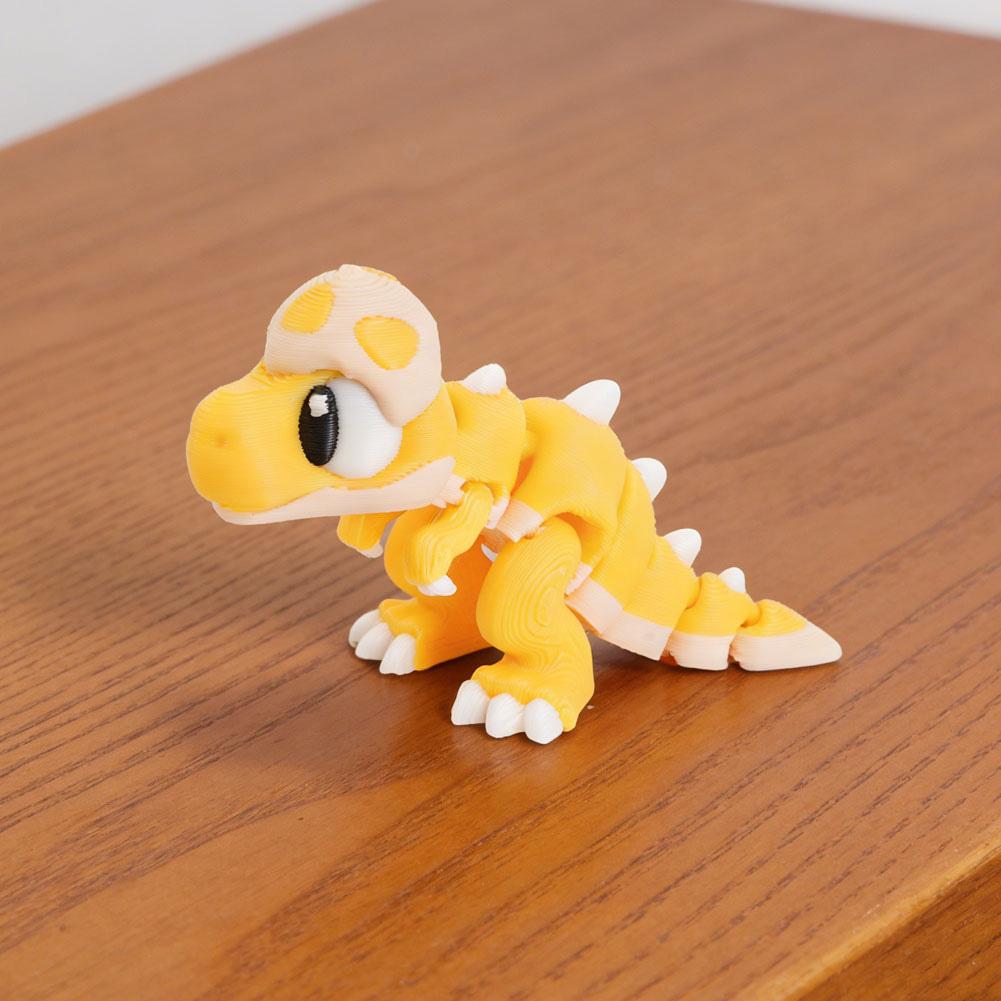 3D-gedruckte niedliche Eierschalen-Dinosaurier-Babyfigur Bewegliche Gelenke Realistische Augen Mehrfarbiger Spinosaurus Heim-Büro-Schreibtischdekor Kindergeschenk