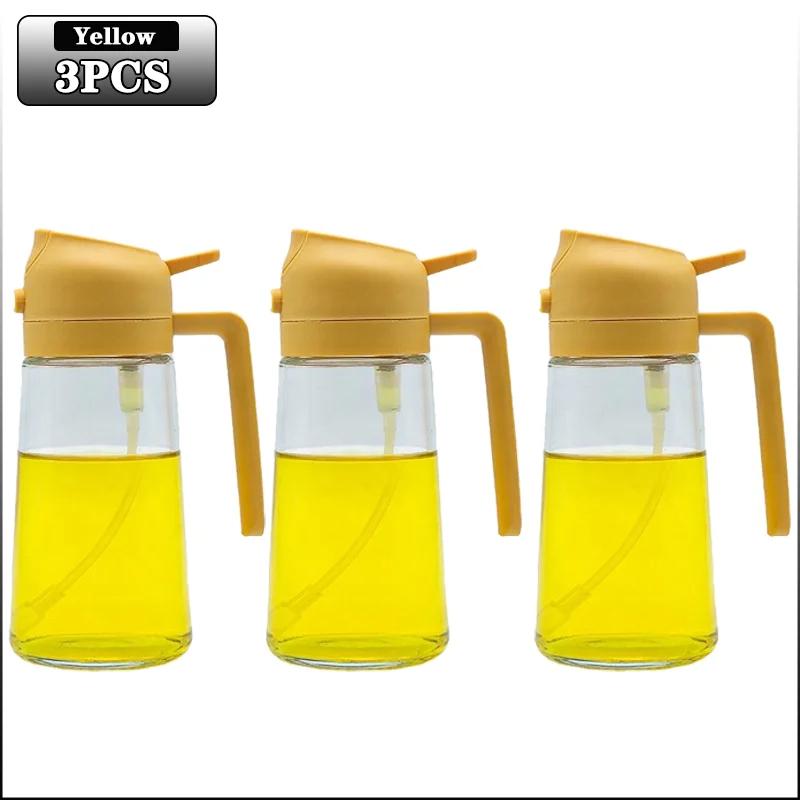 Multifunctional Oil Bottle 2-in-1 Sprayer Cooking Barbecue Oil Dispenser Baking Kitchen Cooking Oil Storage Tank