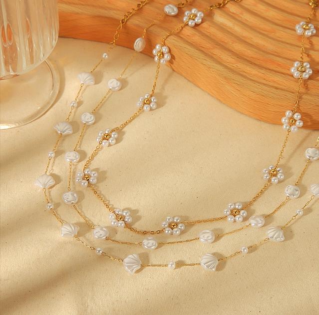 Pearl Necklace for Women, Versatile and High-end, Timeless Baroque Pearl Stainless Steel Necklace