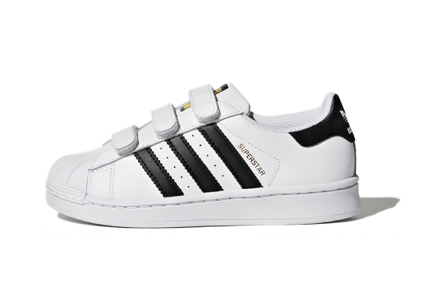 Adidas Originals Superstar Foundation Breathable And Wear resistant Low top Kids  Skateboarding Shoes White B26070 30