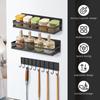 Magnetic Fridge Shelf Spice Storage Rack Multifunctional Hook Rack Seasoning Organizer for Kitchen and Living Room