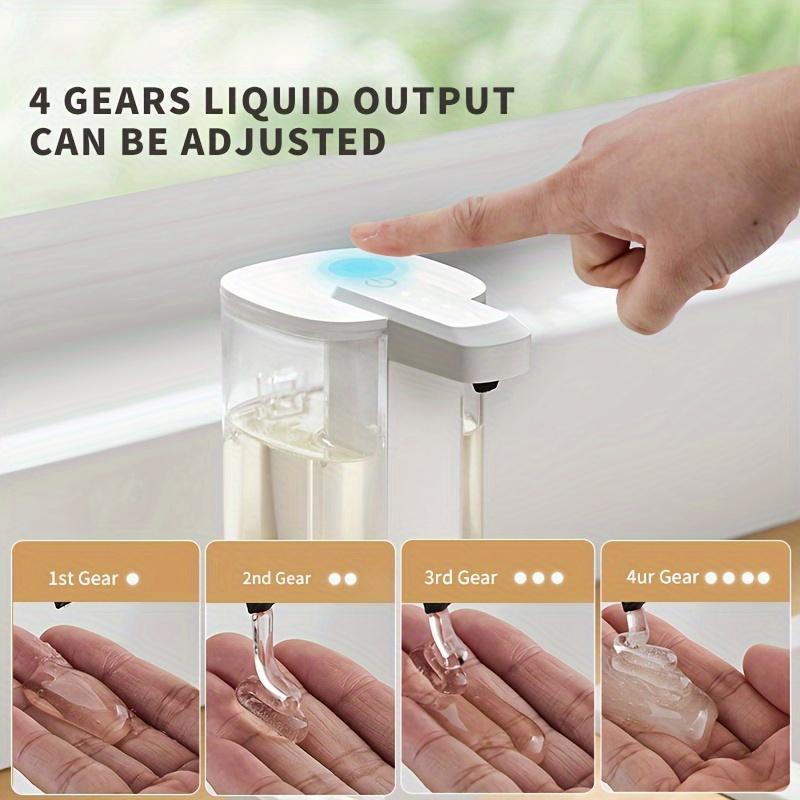Dispensador de jabón desinfectante de manos independiente con sensor para lavavajillas automático, gran capacidad de 500 ml, carga USB, para uso en cocina.