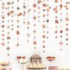 Rose Gold Number 16 Circle Dot Twinkle Star Garland Kit Metallic Hanging Streamer Bunting Banner Backdrop Decorations for Girls 16th Birthday Sweet