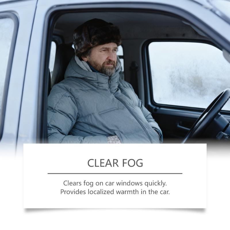 Car Electric Heater Self Adhesive Demister Defroster Heating Fan Windshield Defogger Heating Dryer Interior Accessories