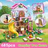 Creative Girls Friends Friendship House Building Blocks Summer Treehouse Camping Model Classic Girl's Princess Bricks Toy Gift