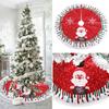 Soft And Comfy 80cm Holiday Tree Skirt Featuring Santa Claus And Reindeer