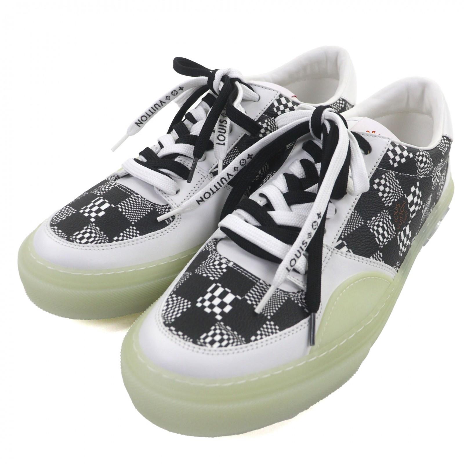 

Pristine LOUIS VUITTON Low cut sneakers white leather mens 7.5 Used