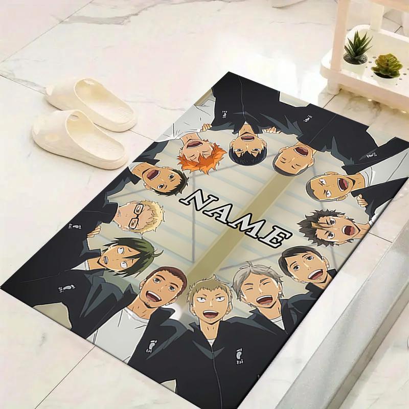 Custom 1Pc Volleyball Player Action Rug Office Carpet Indoor Outdoor Entrance Doormat Nonslip Soft And Comfortable Living Room D291583